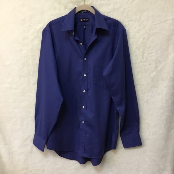 Chaps Blue Button-Down Long Sleeve Shirt - Picture 10 of 11